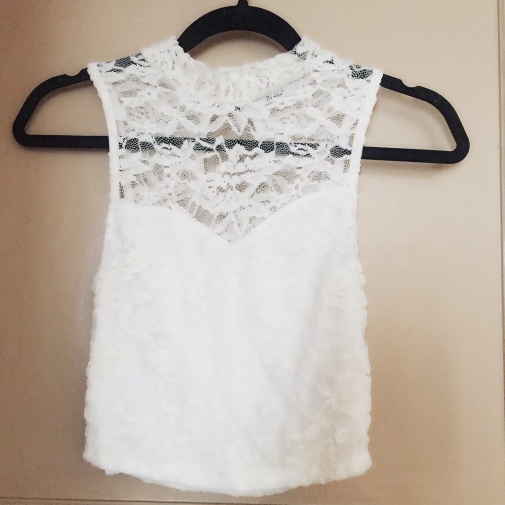 White crop top